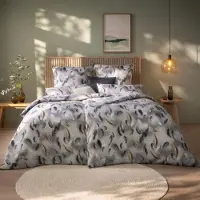 Estella Satin de Luxe Bettwäsche Bernadette grau 135x200 cm + 80x80 cm + 40x80 cm - grau
