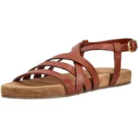 Lazamani Lotta Damen Leder-Sandalen Tan Größe 39