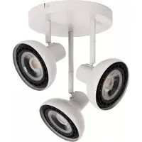 Licht-Erlebnisse Deckenspot Weiß Metall GU10 3-flammig flexibel B:25,8 cm Deckenstrahler Küche