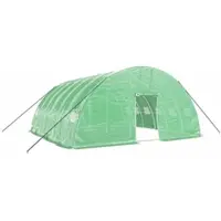 Furnicato Gewächshaus mit Stahlrahmen Grün 36 m2 6x6x2,85 m