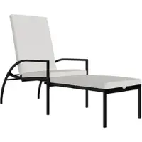 Furnicato Sonnenliege Mit Fußhocker Pe-rattan Schwarz