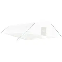 Furnicato Gewächshaus mit Stahlrahmen Weiß 108 m2 18x6x2,85 m