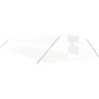 Furnicato Gewächshaus mit Stahlrahmen Weiß 72 m2 18x4x2 m