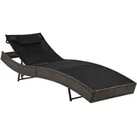 Furnicato Sonnenliege Mit Kissen Poly Rattan Braun