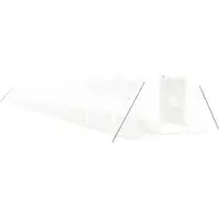 Furnicato Gewächshaus mit Stahlrahmen Weiß 72 m2 24x3x2 m