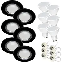 RADAM LED Einbaustrahler 230V Flach 7W Bad Einbauleuchten Deckenspots Deckenstrahler, Warmweiß 3000K Einbauspots für Badezimmer Küche Wohnzimmer