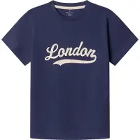 Hackett London für Jungen. HK5000045 London Tee blau (K07), Lässig, Baumwolle, Kurzarm, Kinderbekleidung
