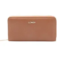 L.credi Geldbörse Perla Zip Around Wallet Cognac hellbraun