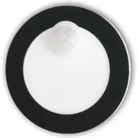 Skinder Electric Nachtlicht - Treppenbeleuchtung - 230V IP20 - mit Bewegungsmelder - Schwarz - Rund - LED-Glühbirne G4 Neutralweiß 4000K im Set