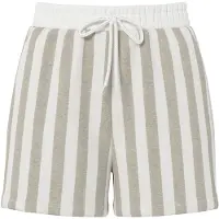 Pieces Damen Chili Streifen Shorts Crockery