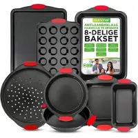 Nutrichef 8-teiliges Antihaft-Backformen-Set