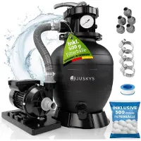 Juskys Sandfilteranlage 250W - leistungsstarke Poolfilteranlage mit Zubehör