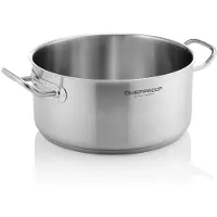 WAS Germany Bratentopf + Deckel Chefproof, Ø 24 cm, 5 ltr., Chromnickelstahl 18/10
