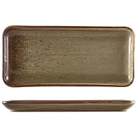 Genware Terra Porcelain Grey Schmales Rechteckiges Tablett 27 x 12,5 Cm