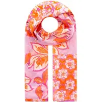 Zwillingsherz Modeschal "Paisley", Damen, bunt (orange, pink), Kunstfaser, Modetücher Modeschal, transparent, aquarell Print, Schriftzug