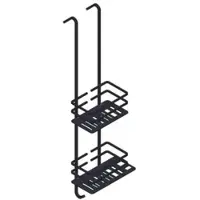 Giese Piano Bodyguard Duschkorb 30752-14 mit Halter für Rasierer, schwarz matt