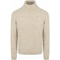 Suitable Rollkragenpullover Donnegal Tweed Eco Wool Beige