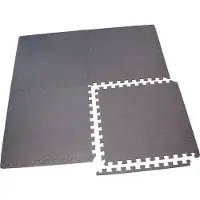 Kubisport Gymnastikmatte 120x120x1,2 cm Schwarz rutschfest isolierend Bodenschutzmatte