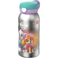 Mepal Campus Edelstahl Trinkflasche mit Klappdeckel 600 ml - PAW Patrol Girls