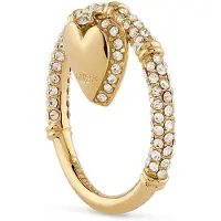 GUESS JUBR06077JWYG Damenring Herz Charm Pavé Goldfarben