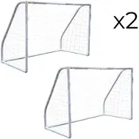 DevesSport 180x91x120cm Fußballtor Silber Kinder Silber One Size