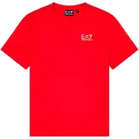 Emporio Armani für Jungen. 7B000020_AF10378 T-shirt CORE IDENTITY BOY rot (8 Años), Lässig, Baumwolle, Kurzarm, Kinderbekleidung