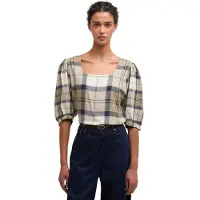 Barbour für Damen. LSH1754 Bluse Ballina braun (S), Lässig, Lyocell