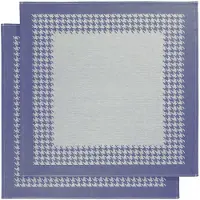 De Witte Lietaer Geschirrtuch Pied De Poule Blue (2 Stück)