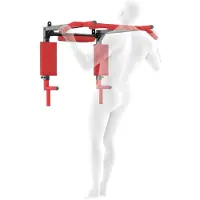 QLS Klimmzugstange 2in1 Wandmontage mit Dip-Station aus Stahl 200 kg belastbar 11460