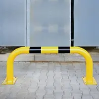 Proregal Rammschutz-Bügel XL | HxB 60x150cm | Rohr-√ò 10,8cm | Feuerverzinkter & kunststoffbeschichteter Stahl | Schwarz-Gelb