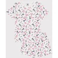 Petit Bateau Pyjama in Weiß - 140