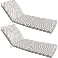 Oviala Business 2er-Set Liegenkissen, 186 x 53 cm, taupe