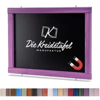 Die Kreidetafel Manufaktur Magnetische Kreidetafel - Magnettafel mit Holzrahmen / Flieder 65x65cm