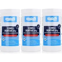 Chemoform mediPOOL Schnell-Chlortabs 1kg - Anhebung des Chlorgehalts (3er Pack)