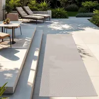 TT Home Teppich Für Outdoor Wetterfest Küchenteppich Balkon Terrasse Unifarbenes Design Modern Größe 60x100 cm