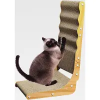 Markenlos L-förmiger Katzenkratzer – Kätzchen-Kratzen – multifunktionales Indoor-Kätzchen-Teaser-Spielzeug für Zuhause, Kratzen