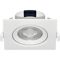 Braytron LED 5W COB Einbaustrahler 38° Grad Schwenkbar 90x90mm Eckig Kaltweiß Spot Einbauleuchte 380 Lumen Deckenleuchte Weiß