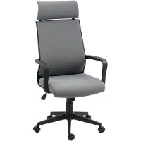 HOMCOM Bürostuhl, Ergonomischer Schreibtischstuhl mit Armlehne, Kopfstütze