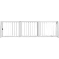 PawHut Absperrgitter Hund 71-190x56cm Ausziehbar Türschutzgitter mit 3 Paneelen