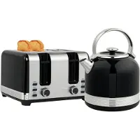 HOMCOM Wasserkocher- und Toaster-Set, 7 Bräunungsstufen, 1,7 L, Edelstahl