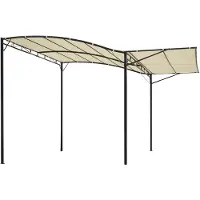 Outsunny Pavillon Gartenpavillon Markise mit klappbarem Seitendach 300 x 250 cm