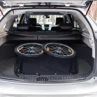 SUGIFT Fahrradanhänger klappbar Weiß-Schwarz, Lastenanhänger Stahl, Transportanhänger Oxford, 20-Zoll | 130 x 77 x 65 cm | bis 40 kg | Universal-Kupplung