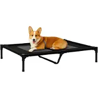 BundiGlassware Hundebett, Outdoor-Hundebett, klappbar, atmungsaktiv, Schwarz