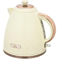 HOMCOM Wasserkocher 1,7L BPA-Frei 2200 W mit 360°-Sockel, Kalkfilter, Beige