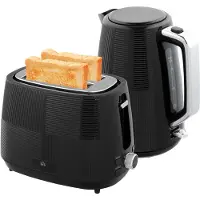 HOMCOM Wasserkocher Toaster Set 2200 W 1,7L Wasserkocher, 2 Scheiben Toaster