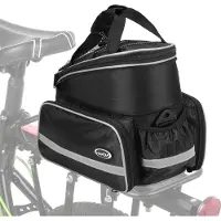 Lixada wasserdichte Fahrrad-Ruecksitztasche Fahrrad-Kofferraumtasche Fahrrad-Packtasche Umhaengetasche mit Regenschutz