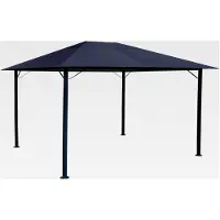 Markenlos Metall Gartenpavillon Nizza 3x4m Antik Partyzelt Grau