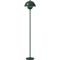 HOMCOM Stehlampe Wohnzimmer Stehleuchte mit rundem Schirm, Fußschalter Grün
