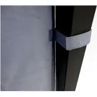 Markenlos 2 Seitenteile mit Reißverschluss 250x192cm für Pavillon Nizza 3x3m Seitenwand Grau RAL 7012