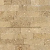 WOHNRAUSCH Wandverblender »Keona Brown«, 0,5 m2, L: 10-50 cm, B: 2-3 cm, H: 7,5 cm, Travertin, offenporig, gespalten, beige - braun